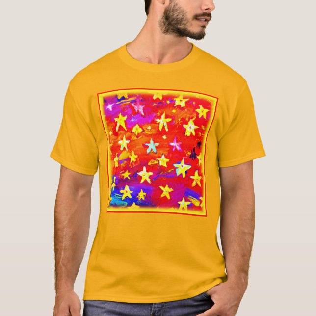 Camiseta Cores Vibrantes de Estrelas. Comprar Agora (Frente)