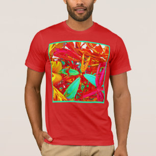 Camiseta Cores Vibrantes Padrão Abstrato