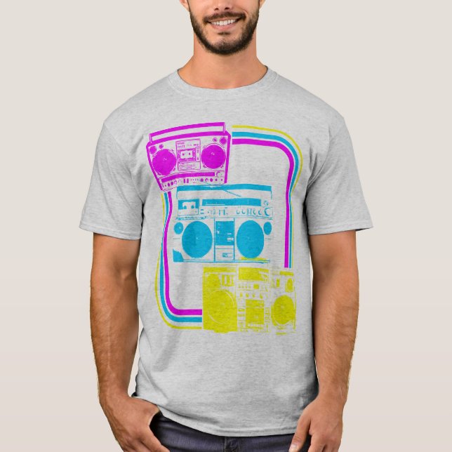 Camiseta Corey Tiger 80s - Rádio da Caixa de Introdução (Frente)