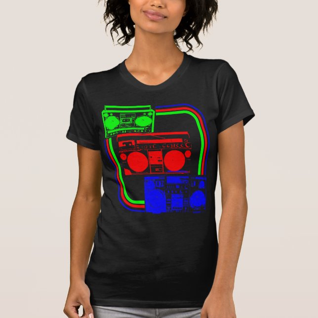 Camiseta Corey Tiger Rádio Retro Boombox 80s (Frente)