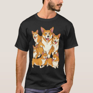 Camiseta Corgão-de-bico-de-bico Cachorro Cachorro Cachorro