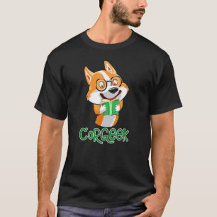Camiseta Corgeek Corgi Geek Trocadilho Fofo Cachorro Nerd L