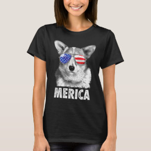 Camiseta Corgi 4 De Julho Merica Men Women Usa American Fl