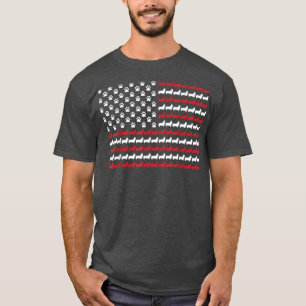Camiseta Corgi 4 de julho - Pata de Cachorro Imprime Bandei