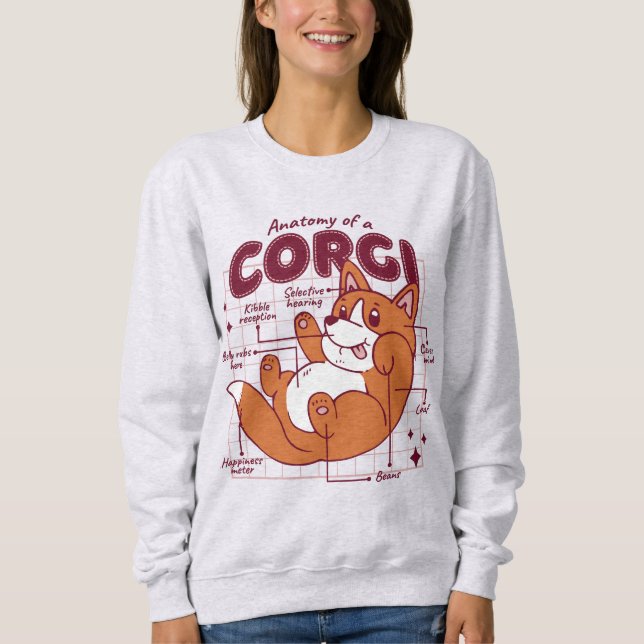 CAMISETA CORGI ANATOMIA (Frente)