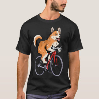 Camiseta Corgi andando de bicicleta Ciclista de bicicleta f