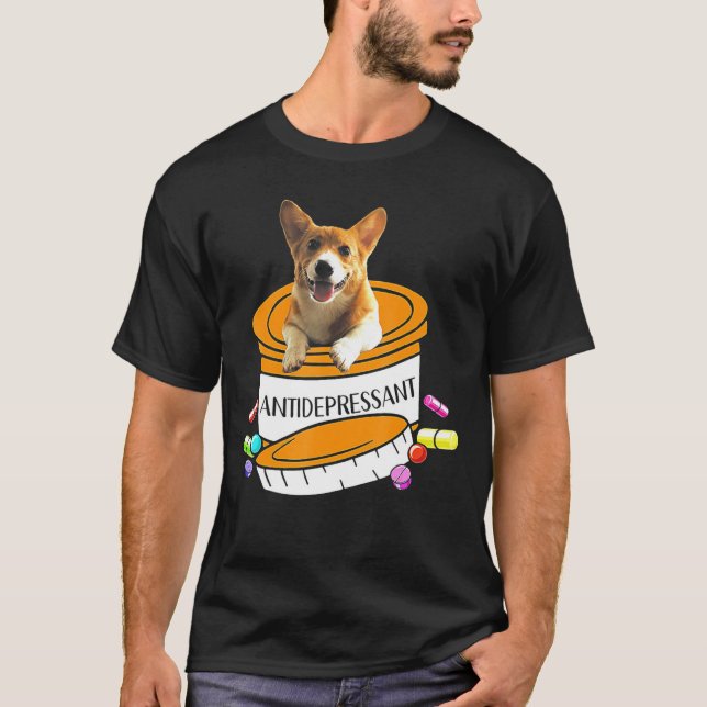 Camiseta Corgi Antidepressivo (Frente)