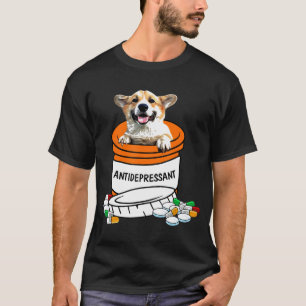 Camiseta Corgi Antidepressivo T Anti-Depressivos Cachorro