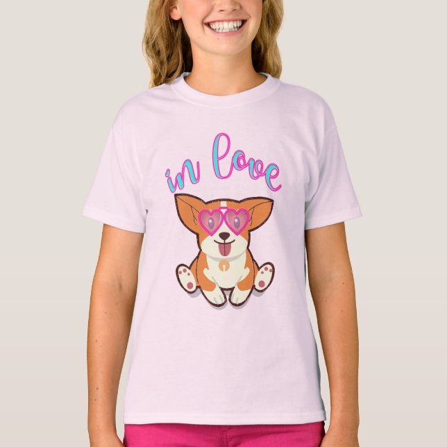 Camiseta corgi apaixonado (Frente)