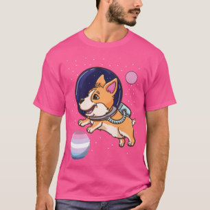 Camiseta Corgi Astronaut Bigender Pride