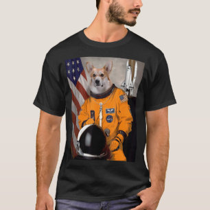 Camiseta Corgi Astronauta Orgulhoso Patriota