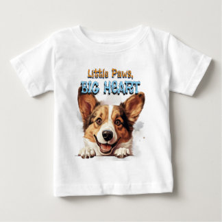 Camiseta Corgi Baby | Patas Pequenas Coração Grand