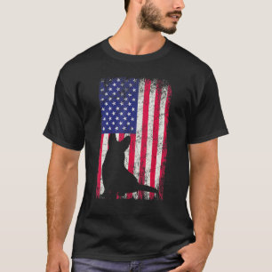 Camiseta Corgi Bandeira Americana Dia da Independência 4 de