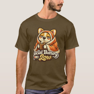 Camiseta Corgi Bateria Social Baixa Presente Intro