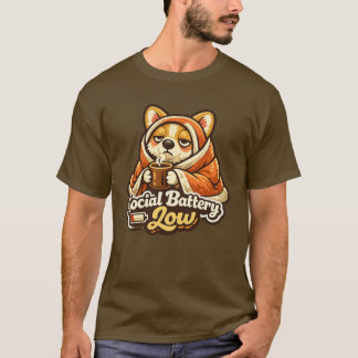 Camiseta Corgi Bateria Social Baixa Presente Intro