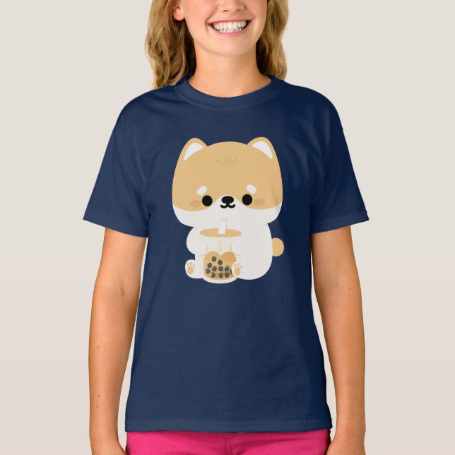 Camiseta Corgi Boba Tea (Frente)