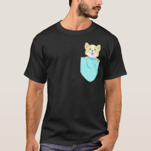 Camiseta Corgi Bonito No Bolso Cachorros Pet Animal