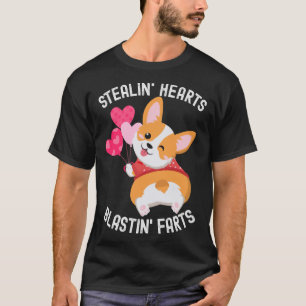 Camiseta Corgi Breakin Hearts Blastin Farts Dia de os namor
