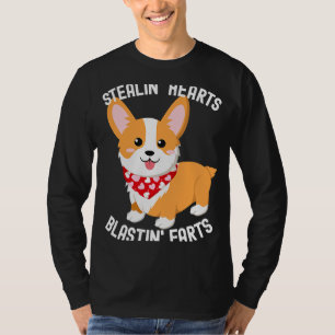 Camiseta Corgi Breakin Hearts Blastin Farts Dia de os namor