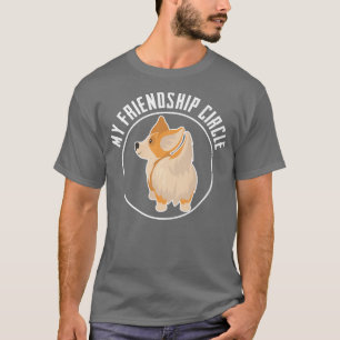 Camiseta Corgi Cachorro Amizade Círculo Funny Cachorro Prop