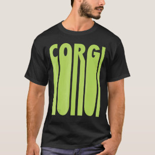Camiseta Corgi Cachorro Bonito Mãe Efeito de Descoloração V