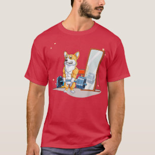Camiseta Corgi Cachorro Elevador do Cachorro Malhação Gym