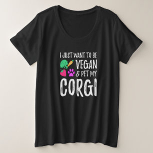 Camiseta Corgi Cachorro Mãe Vegan Ideia Vegetariana