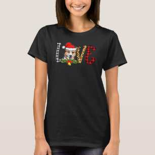 Camiseta Corgi Cachorro Papai Noel Natal Xmas Plaid Búfalo 