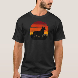 Camiseta Corgi Cachorro Vintage Rústico Retro Céu & Florest