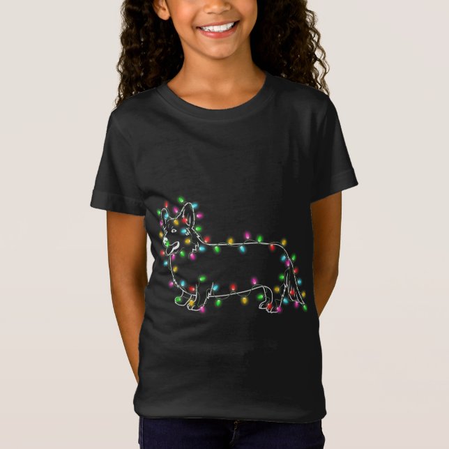 Camiseta Corgi Cães Árvore Natal Doce Presente Para P (Frente)