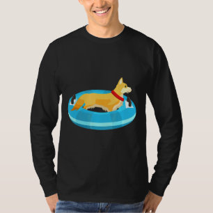 Camiseta Corgi Cão Flutuante Tubagem Flutuante