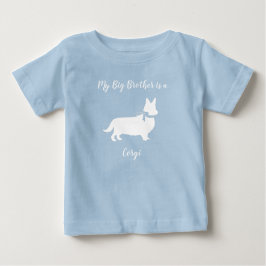 Camiseta Corgi Chá de fraldas Cachorro Puppy Welsh Blue Boy