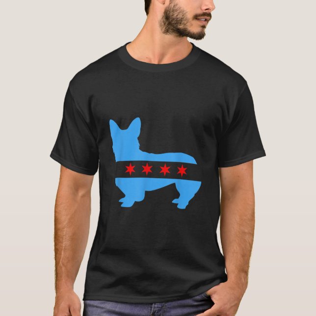 Camiseta Corgi Chicago Dog Lover (Frente)