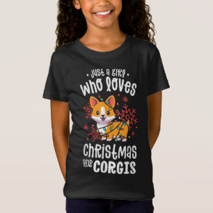 Camiseta Corgi Christmas É Apenas Uma Menina Que Ama O Corg