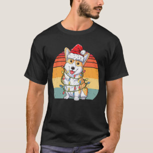 Camiseta Corgi Christmas Pajama Tree Lights Xmas Corgmas Do