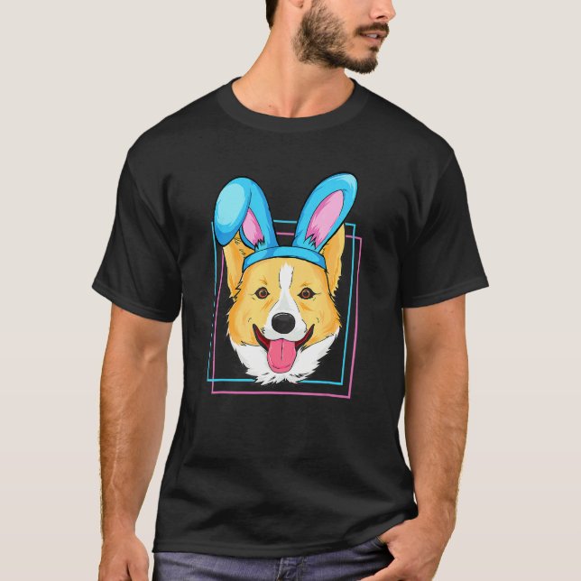 Camiseta Corgi Coelho de Páscoa Corgi de Páscoa (Frente)