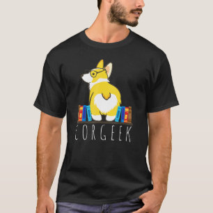 Camiseta Corgi Corgeek Livros Nerd Geek Cachorro