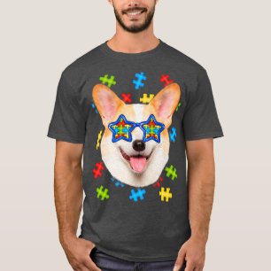 Camiseta Corgi Corgi Autism Quebra-cabeça Óculos de sol Cup