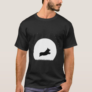 Camiseta Corgi Correndo Na Neve De Inverno