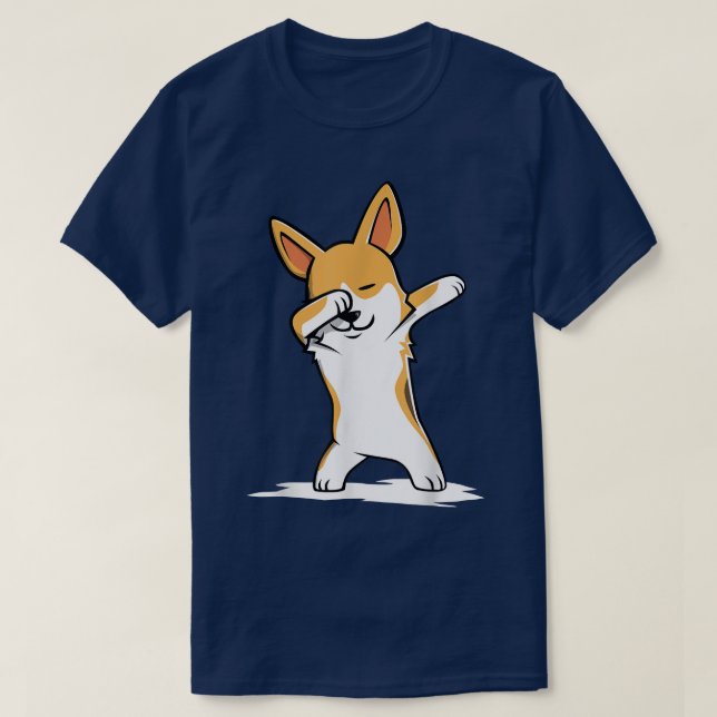 Camiseta Corgi Cute Dabbing Funny Dab Dance Gift  (Frente do Design)