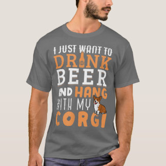 Camiseta Corgi Dad Funny Father's Day Dog Lover Gift Beer