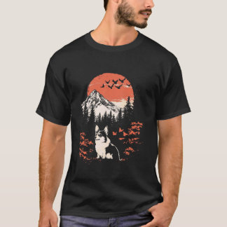 Camiseta Corgi de Acampamento na Natureza da Montanha Zen