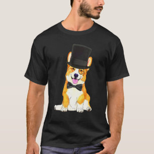 Camiseta Corgi De Cartola, Monóculo E Gravata Borboleta