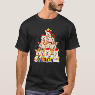 Camiseta Corgi de Natal Árvore Natal Feliz Corgnatal
