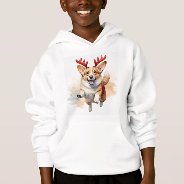 Camiseta Corgi de Natal com Rebeldes (Frente)