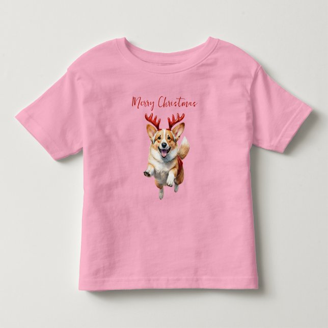 Camiseta Corgi de Natal com Rebeldes (Frente)