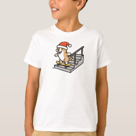 Camiseta Corgi de Natal no Skate