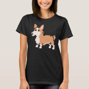 Camiseta Corgi de pixel de 8 bits