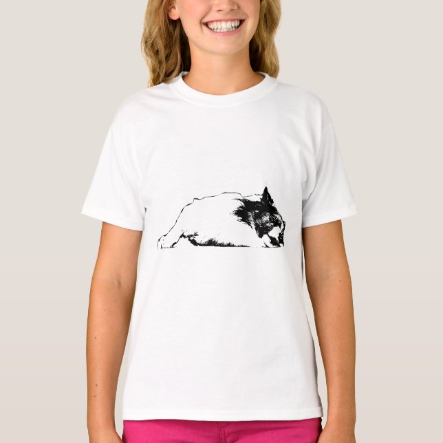 Camiseta Corgi De Salto, Reproduzindo Sem Impressão (Frente)