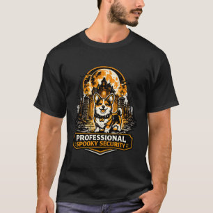 Camiseta Corgi de Segurança Assustador Profissional Guarda
